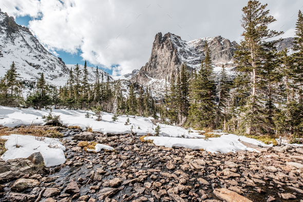 Lake Helene, Rocky Mountains, Colorado, USA. - Stock Photo - Images