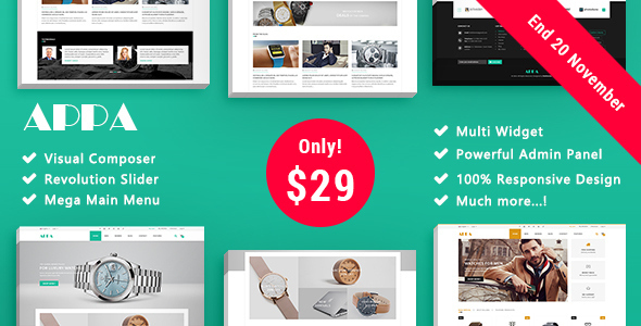 Appa - Watch Store Responsive WooCommerce WordPress Theme - WooCommerce eCommerce