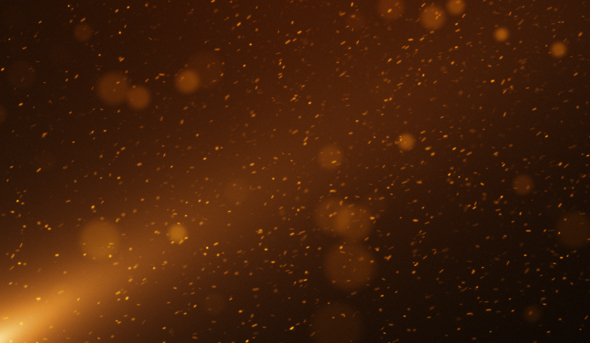 Rising Gold Particle Background