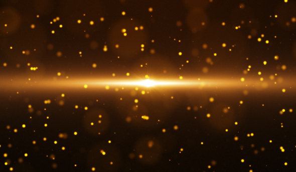 Gold Sci-Fi Particle background