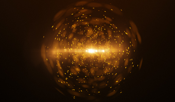 Gold Sphere Particle Background