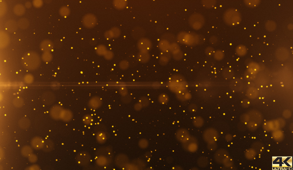 Gold Light Particle Background 4K