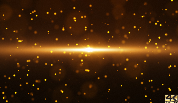 Gold Sci-Fi Particle Background 4K