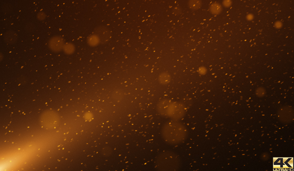 Rising Gold Particle Background 4K