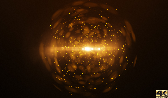 Gold Sphere Particle Background 4K