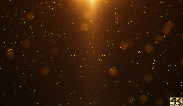 Gold Rain Particle Background 4K