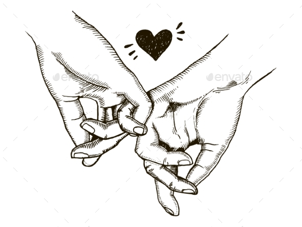 GraphicRiver Couple in Love Hold Hands Engraving Vector 20859986 GraphicRiver Couple in Love Hold Hands Engraving Vector 20859986