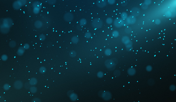 Blue Flying Particles Background