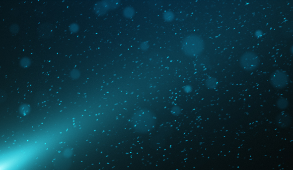 Rising Blue Particle Background