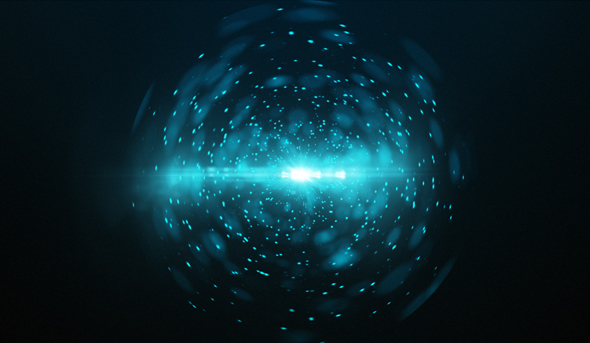 Blue Sphere Particle Background