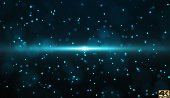 Blue Sci-Fi Particle Background 4K