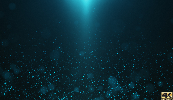 Blue Light Sparkles Background 4K