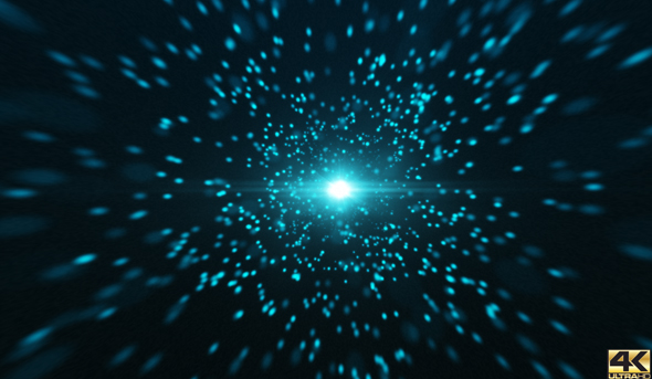 Blue Tunnel Particle Background 4K