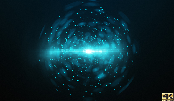 Blue Sphere Particle Background 4K