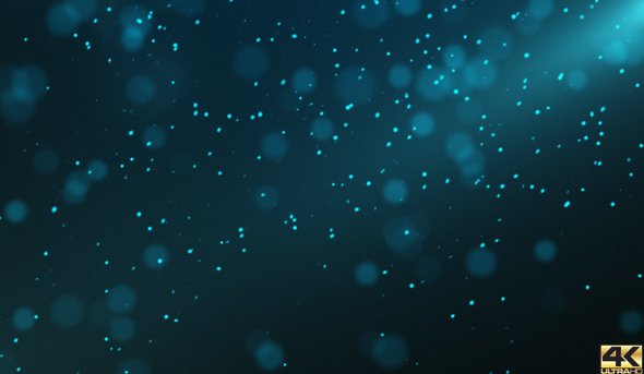 Blue Flying Particles Background 4K