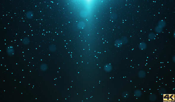 Blue Rain Particle Background 4K