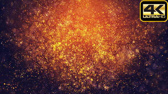 Golden Burned Particles Bokehs