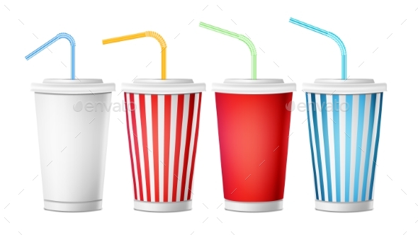 Soda Cup Template Vector - Food Objects
