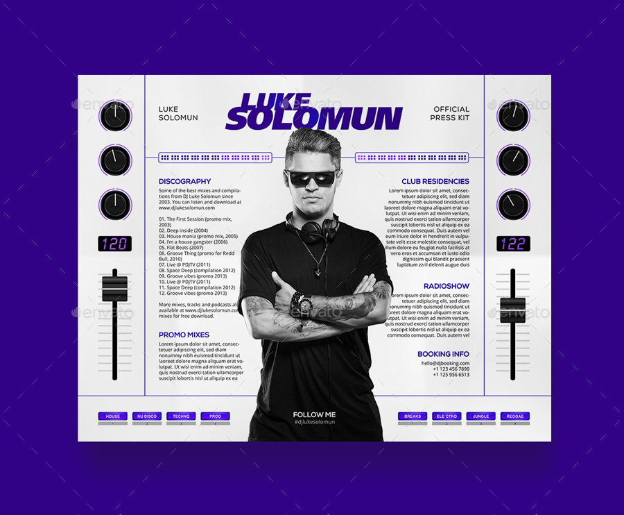 Dj Press Kit Template