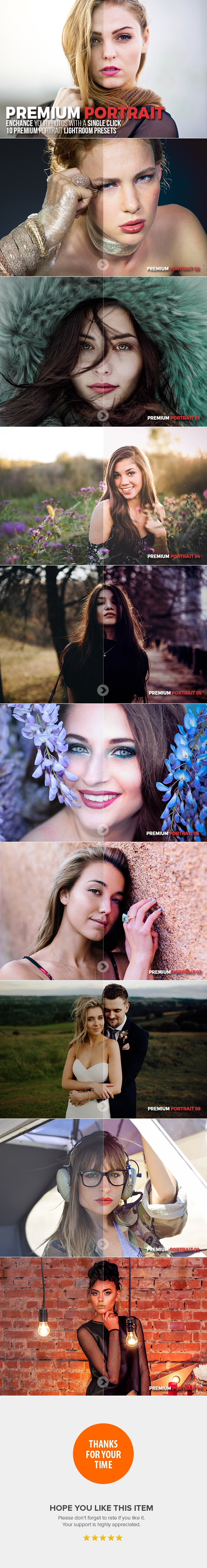 10 Premium Portrait Lightroom Presets - Portrait Lightroom Presets
