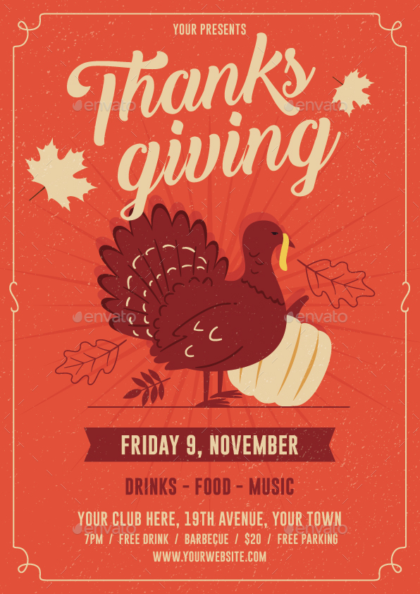 Thanksgiving Flyer, Print Templates | GraphicRiver