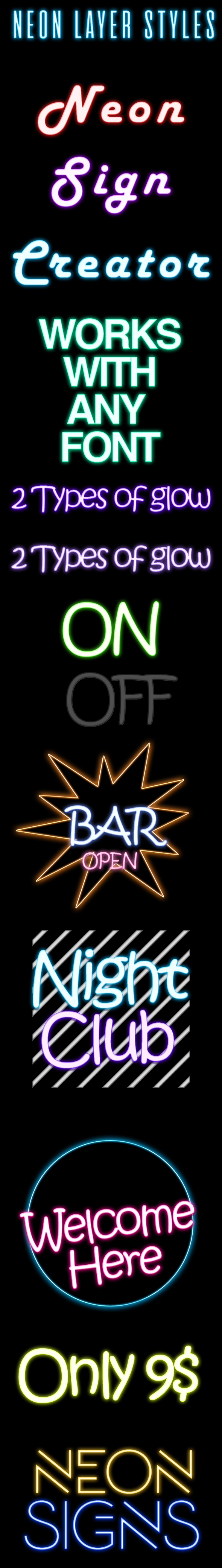 Neon Layer Styles Ps - Text Effects Styles
