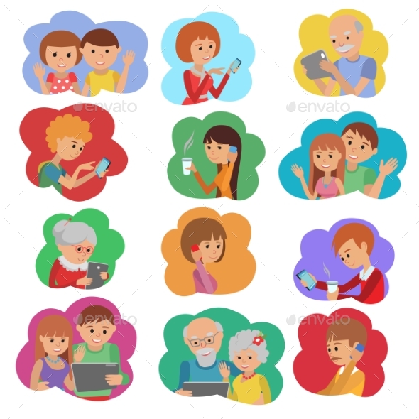 GraphicRiver Vector Illustration Set of People Social Media 20862756 GraphicRiver Vector Illustration Set of People Social Media 20862756