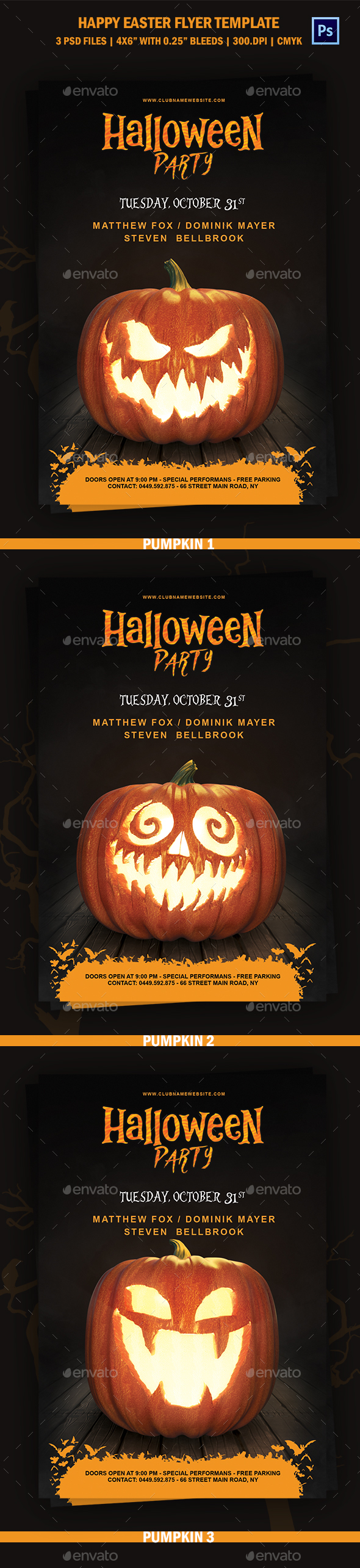 Halloween 3D Pumpkin Flyer