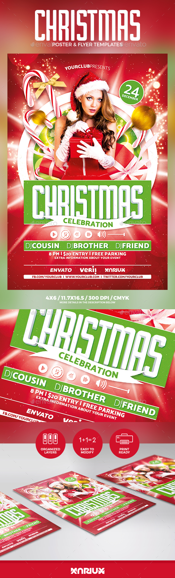 Christmas Party Flyer u0026 Poster