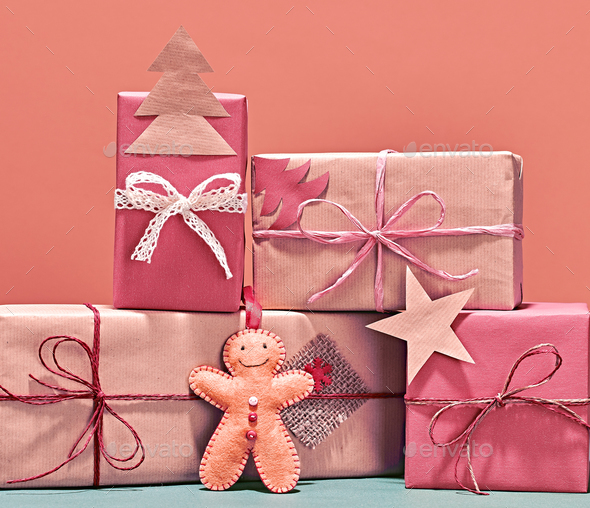 Christmas background decoration. Design Handmade - Stock Photo - Images