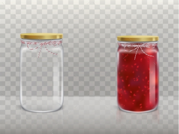 Set of Jars - Food Objects