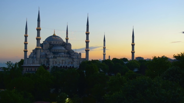 Blue Mosque at Sunset