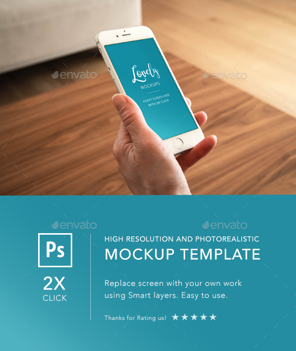 iPhone 6s Mockup template - Product Mock-Ups Graphics