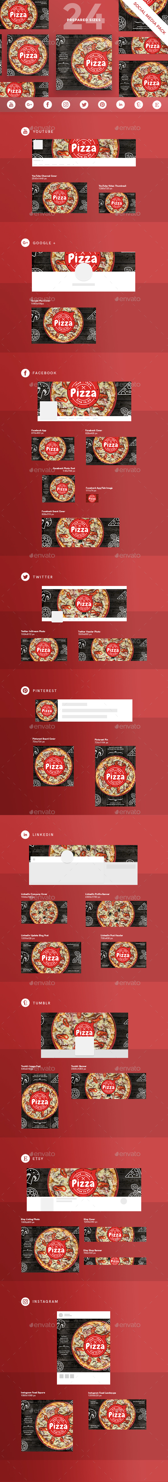Pizza Social Media Pack - Miscellaneous Social Media