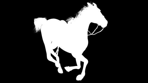 3D Horse Gallop Silhouette