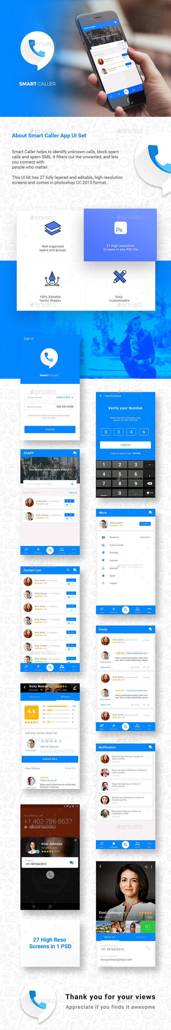GraphicRiver Caller ID & Chatting App like Truecaller Smart Caller Modern Design 20866792 GraphicRiver Caller ID & Chatting App like Truecaller Smart Caller Modern Design 20866792