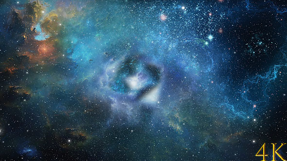Beautiful Flight Through the Mysterious Blue Cosmic Nebula