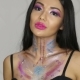 Fashion Makeup Woman with Colorful Makeup and Body Art - VideoHive Item for Sale