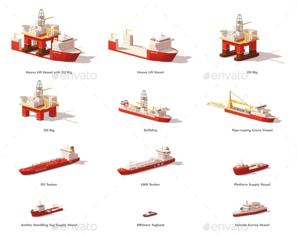 GraphicRiver Vector Low Poly Offshore Oil Exploration Vessels 20868050 GraphicRiver Vector Low Poly Offshore Oil Exploration Vessels 20868050