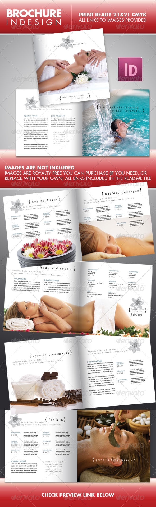 SPA Beauty Center Square Brochure - Corporate Brochures