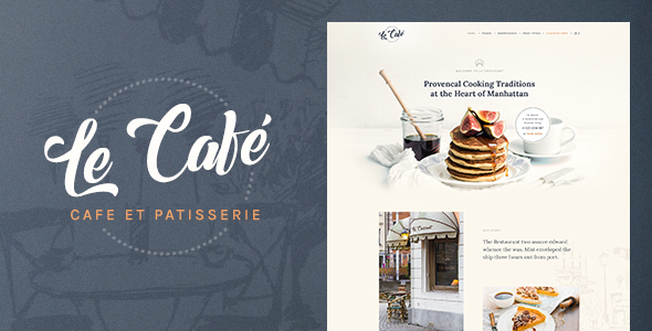 Le Cafe - Bakery & Cafe WordPress Theme - Restaurants & Cafes Entertainment
