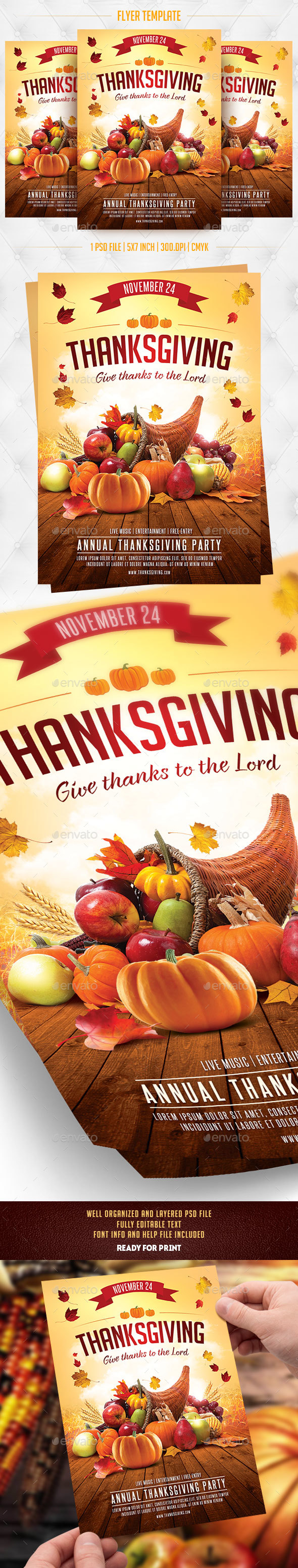 Thanksgiving Day Flyer Template v3