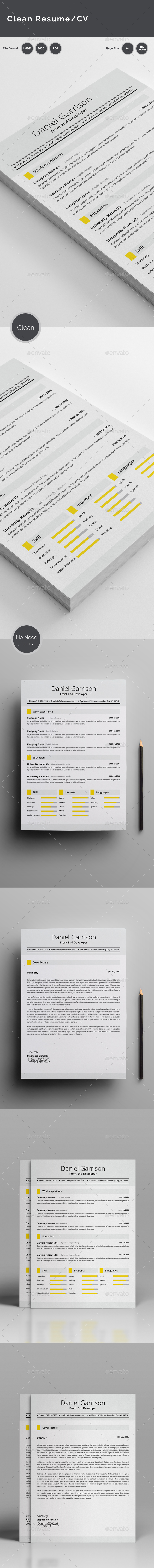 Clean Resume/CV - Resumes Stationery