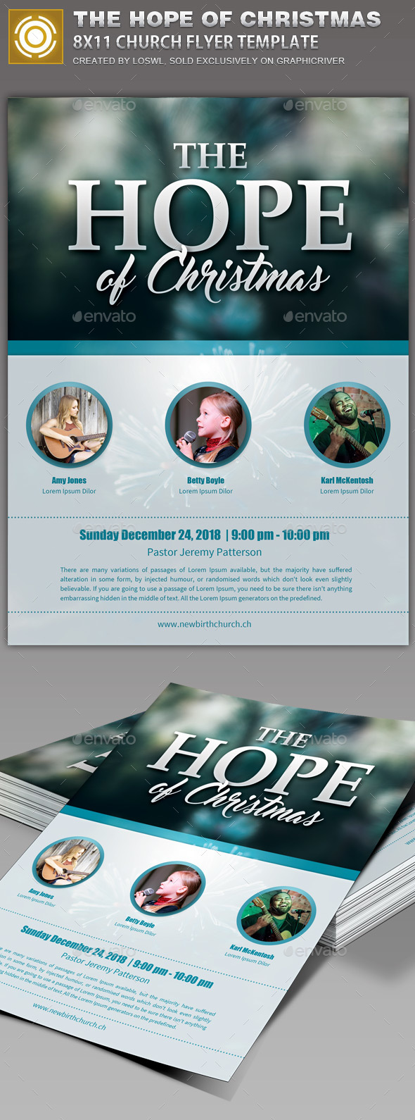 The Hope of Christmas Church Flyer Template - Church Flyers