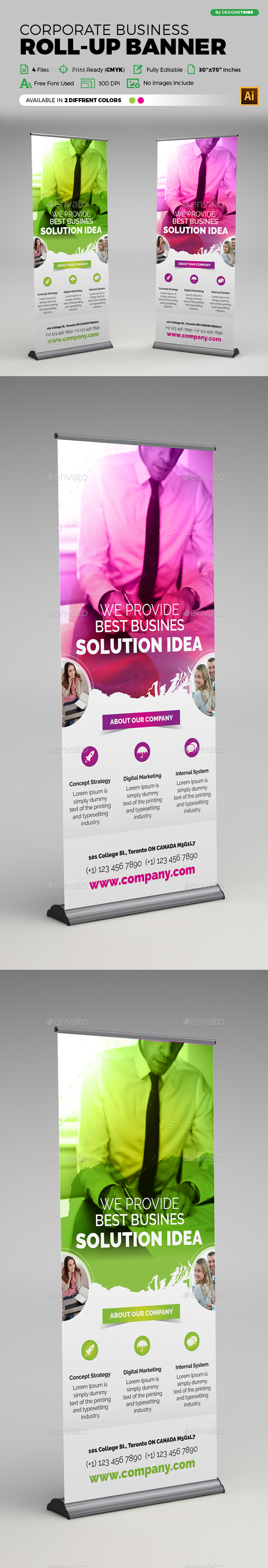 GraphicRiver Corporate Business Roll-up Banner 20869239