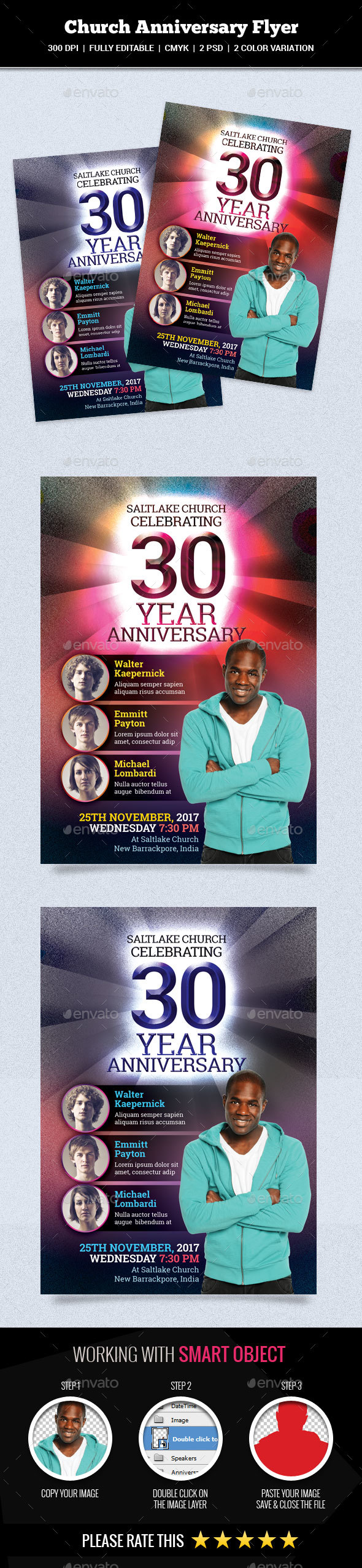 Church Anniversary Flyer - Church Flyers