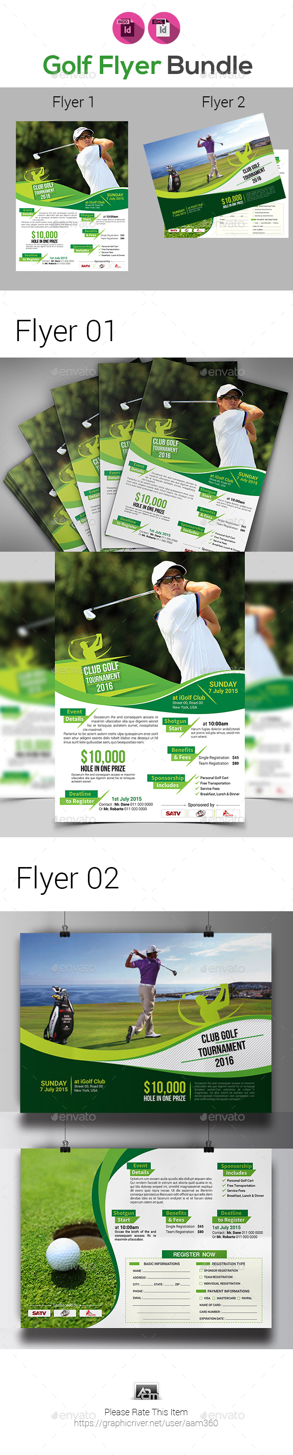 Golf Tournament Flyer Bundle - Sports Events