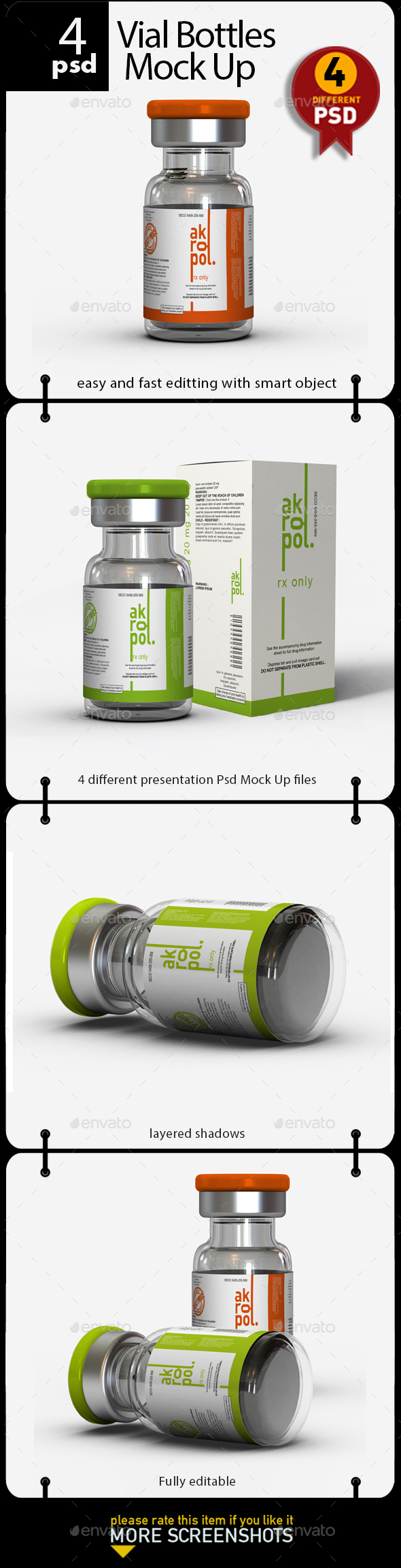 Vial Bottles Mock Up