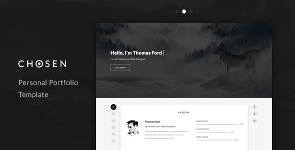 Chosen - Personal Portfolio Template - Personal Site Templates