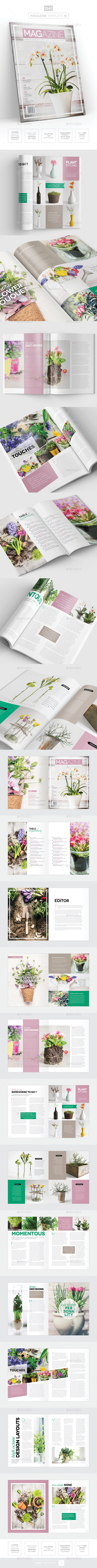 Magazine Template - InDesign 24 Page Layout V16 - Magazines Print Templates